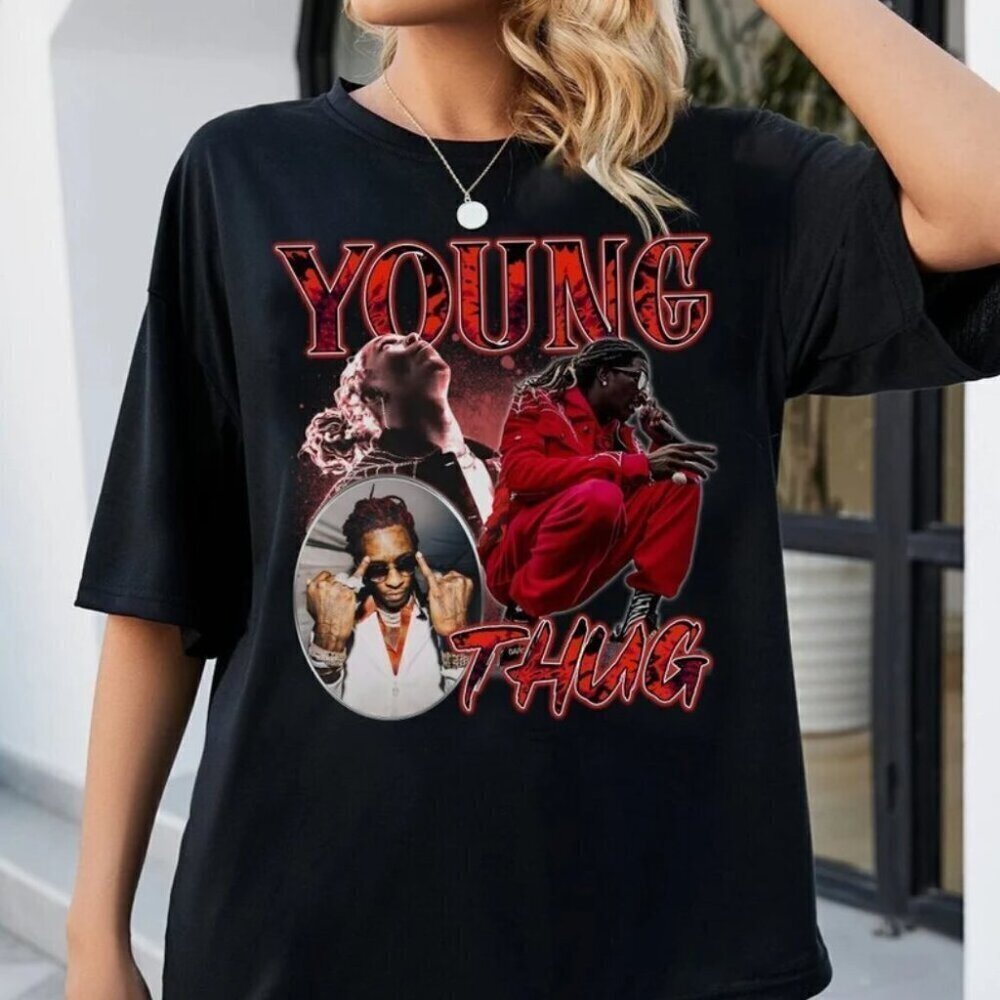 Young Thug 90s Bootleg Trap Rap Kitty Street Fan Gift Unisex T-Shirt .